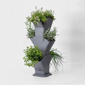 TREE - samozavlažovací vertikální květináč - set 3 ks + podstavec