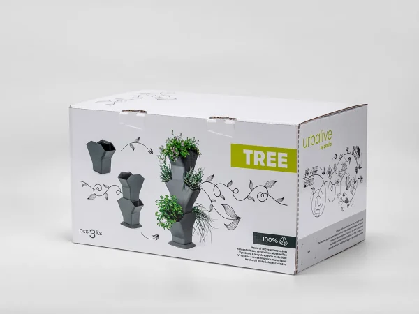 TREE - samozavlažovací vertikální květináč - set 3 ks + podstavec - Image 35